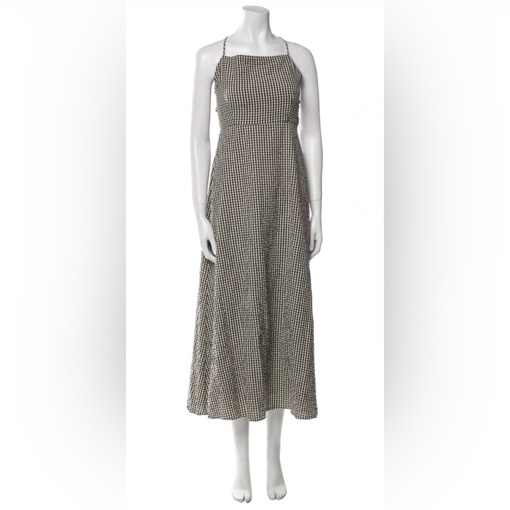 Posse Lori Black and White Gingham Maxi Dress